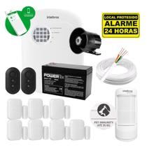 Kit Alarme Híbrido ANM 24 NET c/ 8 Sensores IVP 5002 Pet 35kg e Acesso Via App