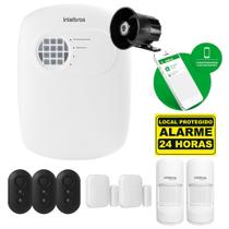 Kit Alarme Híbrido ANM 24 NET Central 2 Sensores PET Fio e 2 Magnéticos Sem Fio