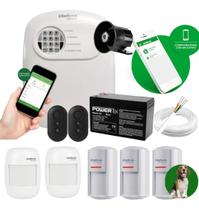 Kit Alarme Híbrido ANM 24 NET com 5 Sensores 3 Externos e 100m de Cabo