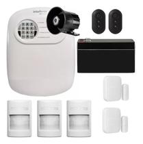 Kit Alarme Híbrido Intelbras 2 Magnéticos Sem Fio, 3 Infra Com Fio e 100m Cabo