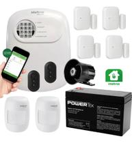 Kit Alarme Híbrido Intelbras 6 Sensores sem Fio e Com Fio via App