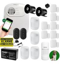 Kit Alarme Híbrido Intelbras 7 Magnéticos sem Fio, 5 Infra 1 PET e 2 Sirenes com Teclado