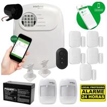 Kit Alarme Híbrido Intelbras 7 Sensores e Suporte Articulado via App