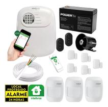 Kit Alarme Híbrido Intelbras 8 Sensores e 100m de Cabo via App