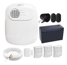 Kit Alarme Híbrido Intelbras ANM 24 NET com 4 Sensores 3 PET com Fio e 100m de Cabo