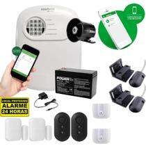 Kit Alarme Híbrido Intelbras ANM 24 NET com 4 Sensores e Transmissores para Porta de Aço Kit Alarme Híbrido Intelbras ANM 24 NET com 4 Sensores e Transmissores para Porta de Aço