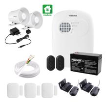 Kit Alarme Híbrido Intelbras ANM 24 NET com 5 Sensores, Sirene Dupla e 50m de Cabo