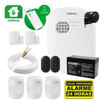 Kit Alarme Híbrido Intelbras com Central ANM 24 NET e 5 Sensores