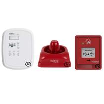 Kit Alarme Incêndio 1 Central CIE1060 7 Acionador AME521 e 7 Sirene Sinalizador SAV420c Intelbras