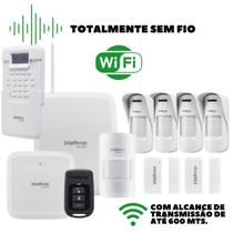 Kit Alarme Intelbras AMT 8000 Central, Teclado, 4 Sensores Exteriores e Proteção PET