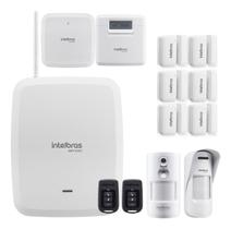 Kit Alarme Intelbras AMT 8000 Central, Teclado, 6 Sensores de Abertura e Sensores Externo e com Câmera