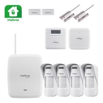 Kit Alarme Intelbras AMT 8000 Com 4 Sensores Externos, Sensores para Portão de Aço e Transmissores Universais