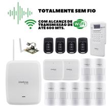 Kit Alarme Intelbras AMT 8000 Com 7 Sensores de Movimento PET, Módulo GPRS e 4 Controles Remotos