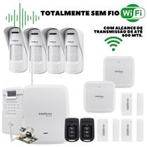 Kit Alarme Intelbras AMT 8000 Com Módulo GPRS, 4 Sensores Externos e 2 Sirenes