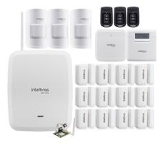 Kit Alarme Intelbras AMT 8000 Sem Fio 12 Sensores de Abertura e Módulo 3G Kit Alarme Intelbras AMT 8000 Sem Fio 12 Sensores de Abertura e Módulo 3G