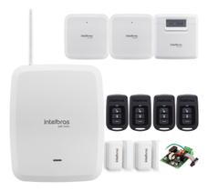 Kit Alarme Intelbras AMT 8000 Sem Fio Com Módulo Telefone Fixo e 2 Sirenes