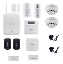 Kit Alarme Intelbras Amt 8000 Wifi Sensores Presença Fumaça Kit Alarme Intelbras Amt 8000 Wifi Sensores Presença Fumaça