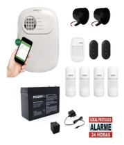 Kit Alarme Intelbras Anm 24 App 5 Sensor Presenca S/ Fio
