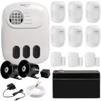 Kit Alarme Intelbras ANM 24 NET 6 Infra COM FIO, 3 Magnéticos, 2 Sirenes e 100M Cabo