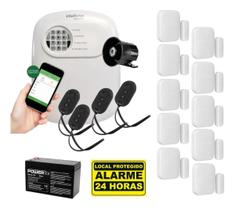 Kit Alarme Intelbras ANM 24 NET Central 4 Controles 10 Sensores Magnéticos Sem Fio Kit Alarme Intelbras ANM 24 NET Central 4 Controles 10 Sensores Magnéticos Sem Fio