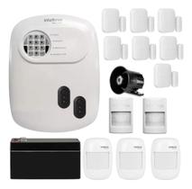 Kit Alarme Intelbras ANM 24 NET Central 7 Sensores de Abertura 5 Sensores de Presença Sem Fio PET e IVP
