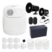 Kit Alarme Intelbras ANM 24 NET com 10 Sensores Sem Fio e 2 Sirenes Kit Alarme Intelbras ANM 24 NET com 10 Sensores Sem Fio e 2 Sirenes