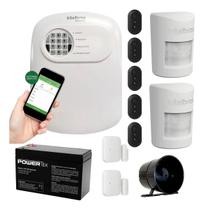 Kit Alarme Intelbras ANM 24 NET com 4 Sensores, 5 Controles e Acesso Via App