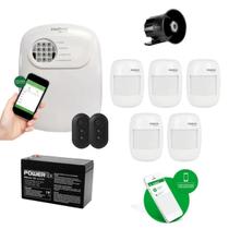 Kit Alarme Intelbras ANM 24 NET Controle via App e 5 Sensores Infravermelho Sem Fio