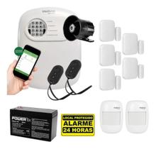 Kit Alarme Intelbras ANM 24 NET Controle via App e Sensores de Movimento e Abertura Sem Fio