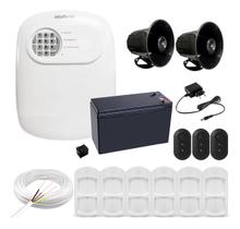 Kit Alarme Intelbras ANM 24 NET Híbrido Central App, Sensores PET JFL e Sirenes com Voz