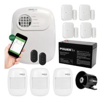 Kit Alarme Intelbras ANM 24 NET Híbrido Central App, Sensores Sem Fio e Controle Remoto