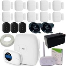 Kit Alarme Intelbras Com 10 Sensores De Abertura Xas + Alarme Monitorado Kit Alarme Intelbras Com 10 Sensores De Abertura Xas + Alarme Monitorado