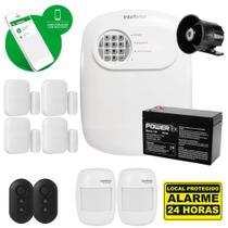 Kit Alarme Intelbras Com 6 Sensores Sem Fio Mod. Fsk E Ook