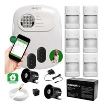 Kit Alarme Intelbras com Fio 6 Sensores Infra PET, 2 Sirenes, 100m de Cabo e Bateria Kit Alarme Intelbras com Fio 6 Sensores Infra PET, 2 Sirenes, 100m de Cabo e Bateria