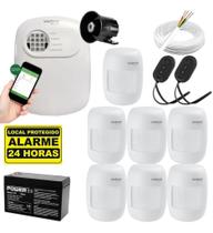Kit Alarme Intelbras com Fio 7 Sensores Infravermelho, 100m de Cabo e Sirene Kit Alarme Intelbras com Fio 7 Sensores Infravermelho, 100m de Cabo e Sirene
