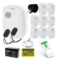 Kit Alarme Intelbras com Fio 8 Sensores e 100m de Cabo via App