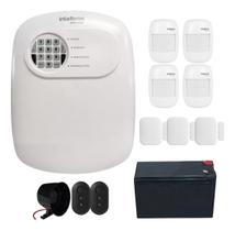 Kit Alarme Intelbras Com Sensores Sem Fio 3 Xas + 4 Ivp 2000