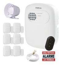 Kit Alarme Intelbras Monitorado Aplicativo Celular 6 Sensor