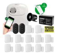 Kit Alarme Intelbras Monitorado App Celular 12 Sensores