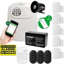 Kit Alarme Intelbras Monitorado App Celular 6 Sensor Sem Fio