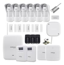 Kit Alarme Intelbras Profissional GPRS, 6 Sensores Externos, 2 Teclados e Sensores para Portão de Aço