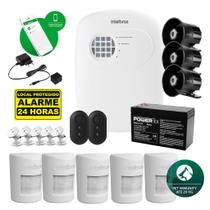 Kit Alarme Intelbras Sem Fio 5 Sensores PET 3 Sirenes via Aplicativo