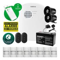 Kit Alarme Intelbras Sem Fio 8 Sensores PET 2 Sirenes via Aplicativo