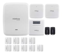 Kit Alarme Intelbras Série 8000 Central AMT 8000, Teclado, 9 Sensores e 2 Sirenes