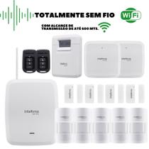 Kit Alarme Intelbras WiFi AMT 8000 com Teclado, 9 Sensores PET e 2 Sirenes
