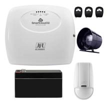 Kit Alarme JFL SmartCloud 32 c/ Sensor Sem Fio Pet Immunity, WiFi e App