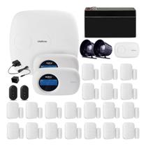 Kit Alarme Monitorado AMT 2018 E com 2 Teclados, 2 Sirenes e 20 Sensores Sem Fio