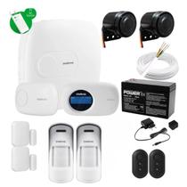 Kit Alarme Monitorado AMT 2018 E com Sensores Externos IVP 7000 EX e 2 Sirenes