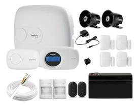 Kit Alarme Monitorado AMT 2018 E com Sensores Pet Imunity e 2 Sirenes