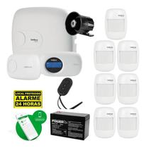 Kit Alarme Monitorado AMT 2018 E com Teclado e 7 Sensores Infravermelho Sem Fio
